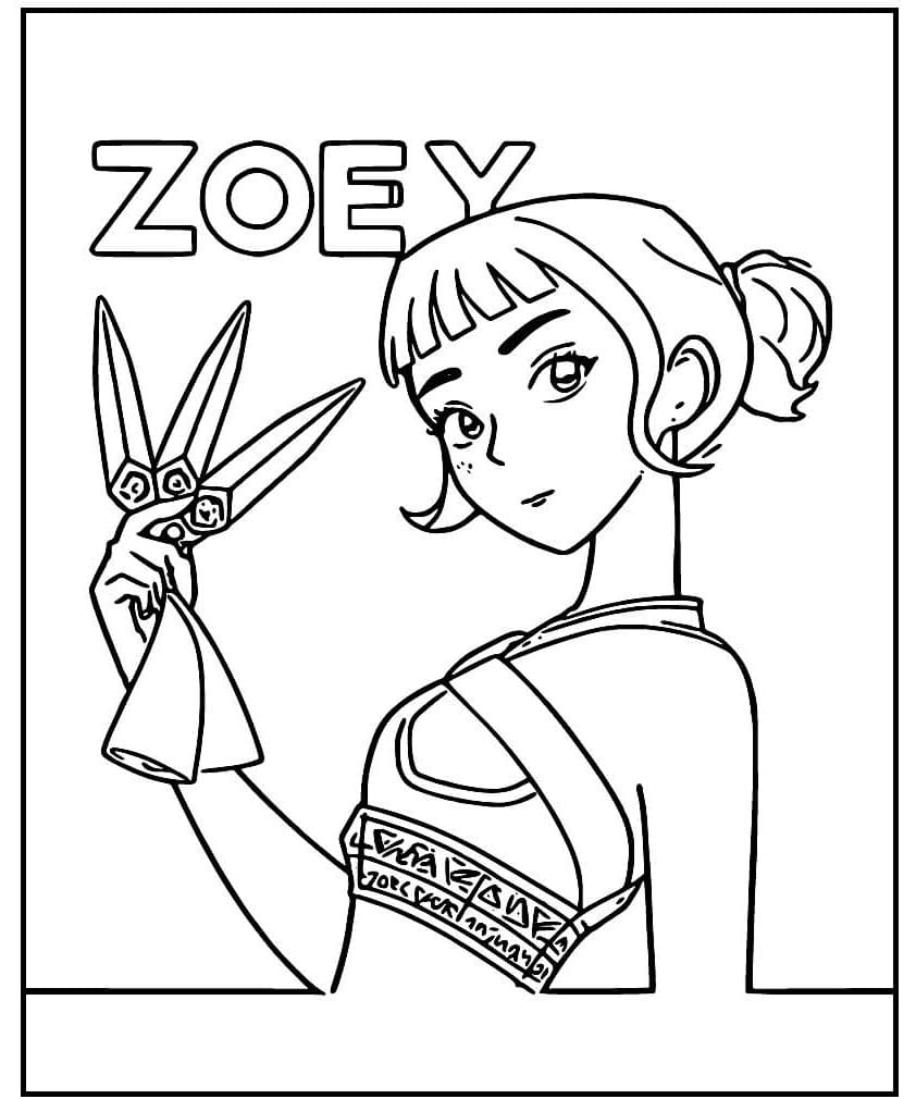 Coloriage Zoey Imprimable Gratuit Pour les Enfants