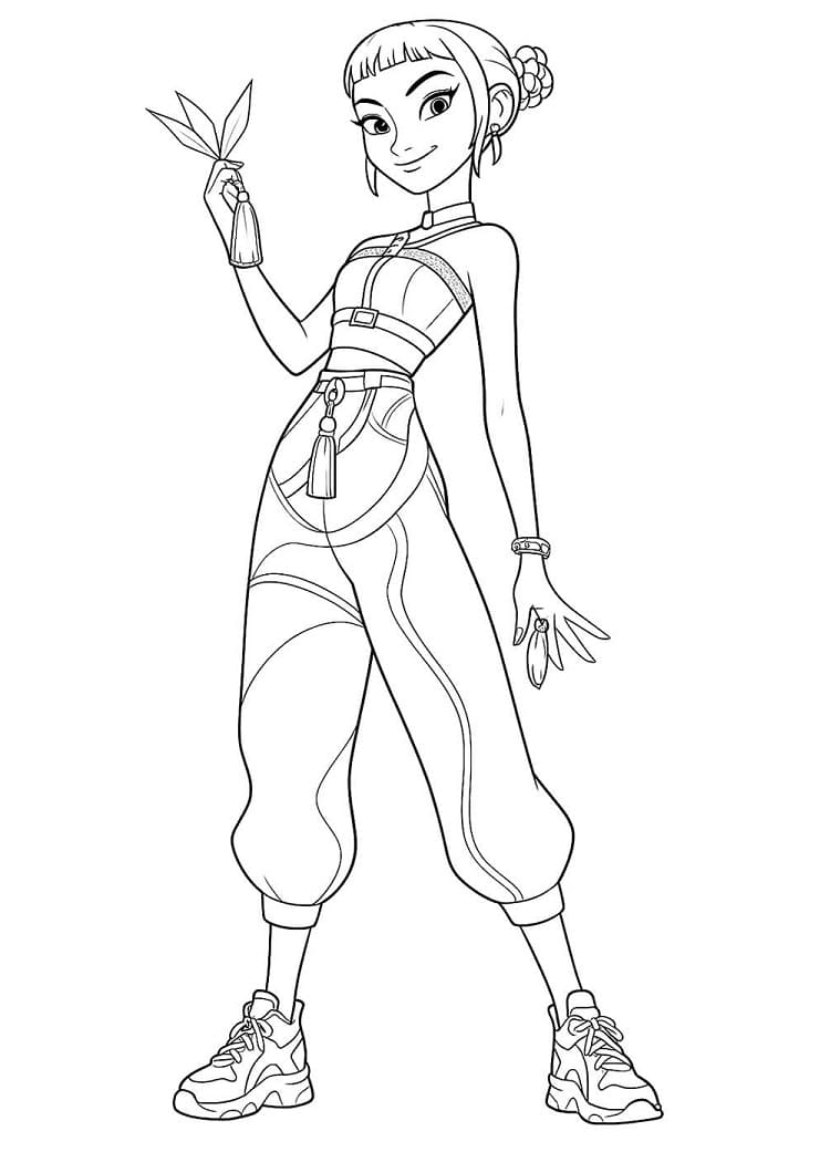 Coloriage Zoey Joyeuse