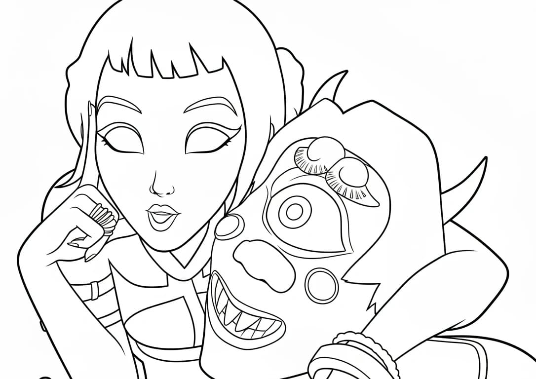 Coloriage Zoey KPop Demon Hunters