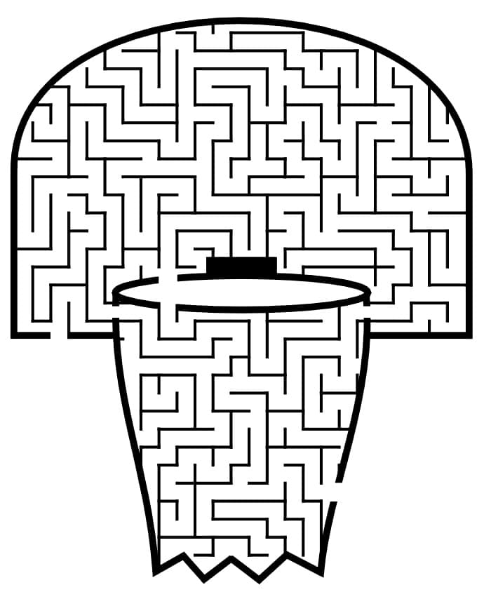 Coloriage Basket-ball Labyrinthe