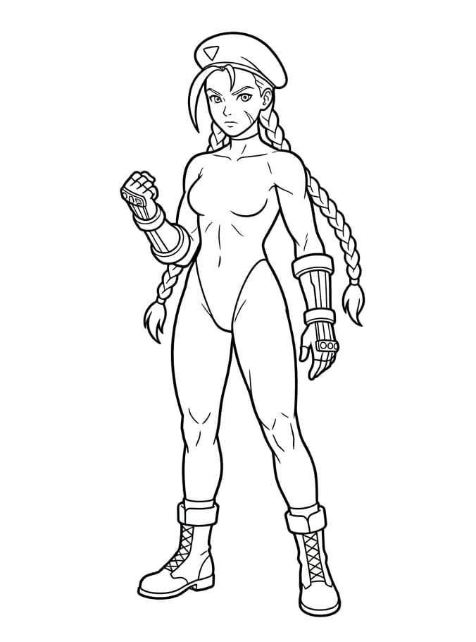 Coloriage Cammy de Street Fighter
