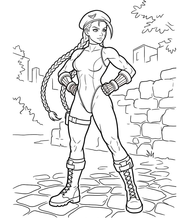 Coloriage Cammy Street Fighter