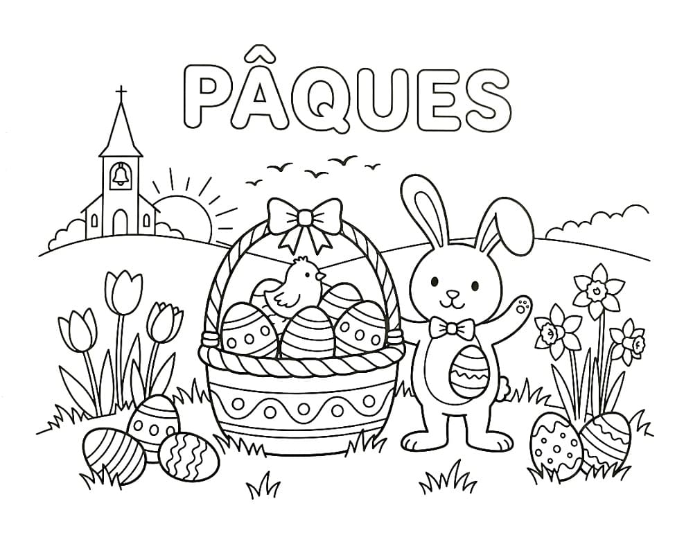 Coloriage Pâques