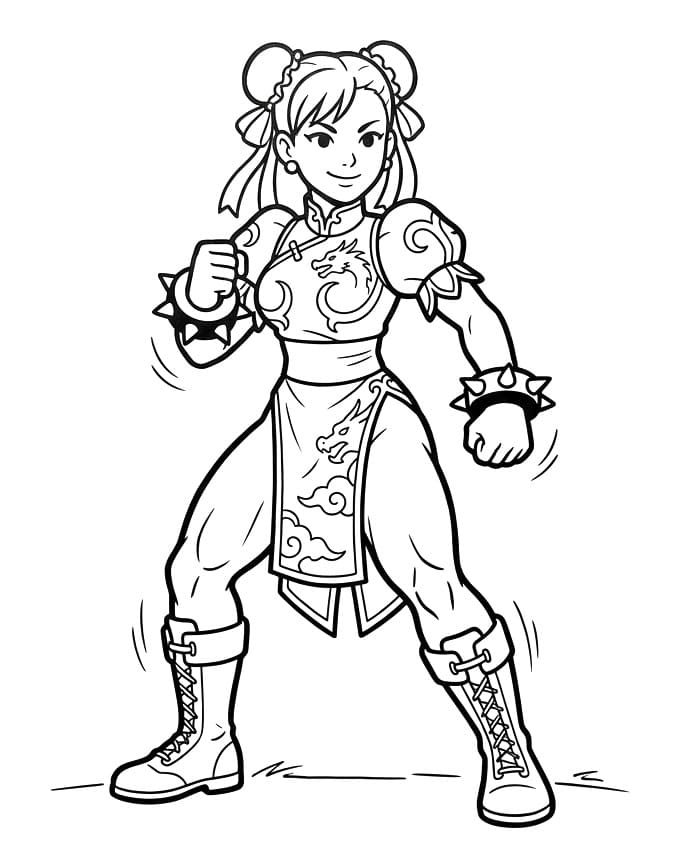 Coloriage Chun Li Street Fighter