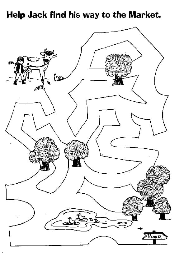 Coloriage Dessin de labyrinthe gratuit