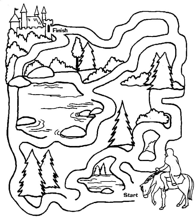 Coloriage Dessin de labyrinthe