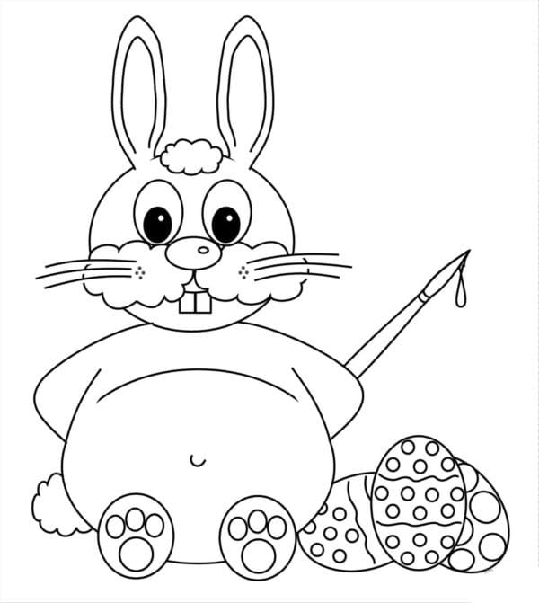 Coloriage Dessin de Pâques Gratuit