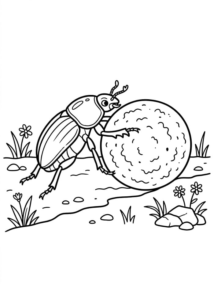 Coloriage Dessin de Scarabée