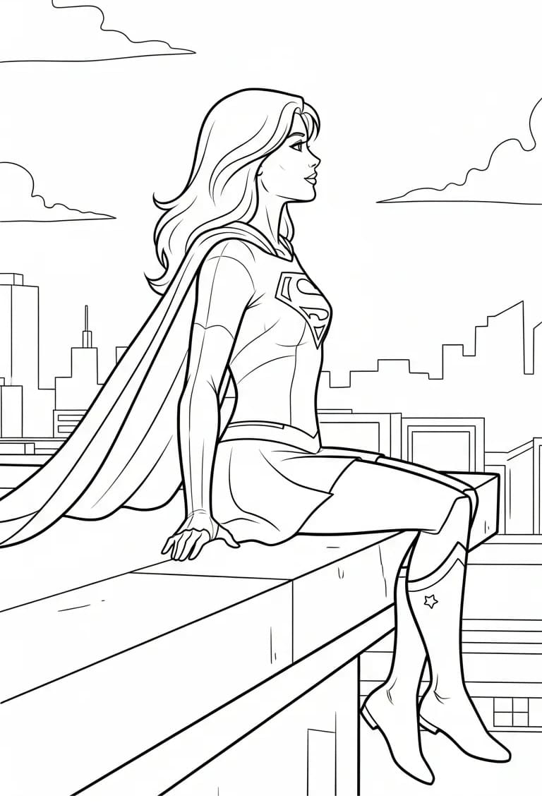 Coloriage Dessin de Supergirl