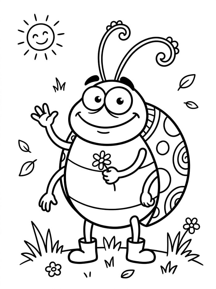 Coloriage Dessin Gratuit de Scarabée