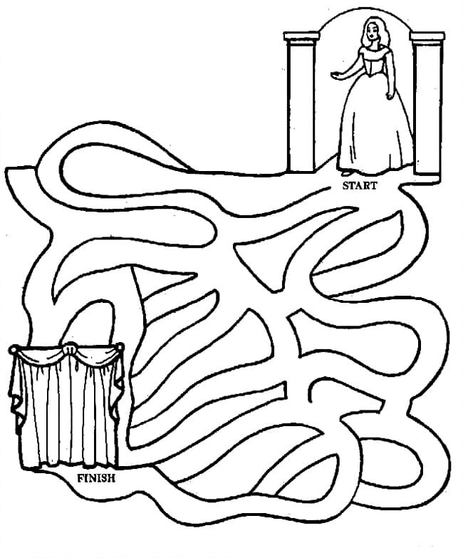 Coloriage Imprimable Gratuit Labyrinthe Pour les Enfants