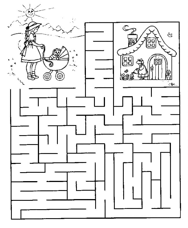 Coloriage Imprimable Gratuit Labyrinthe