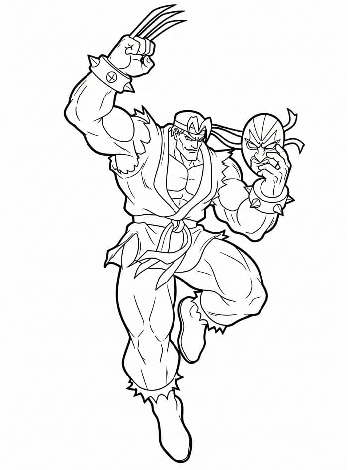 Coloriage Imprimable Gratuit Street Fighter