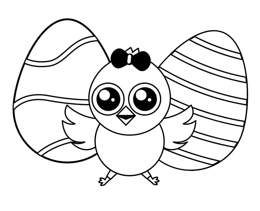 Coloriage Imprimable Pâques Pour les Enfants