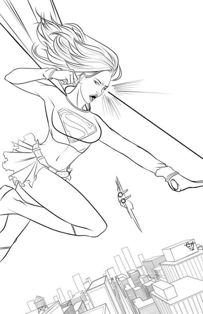 Coloriage Imprimable Supergirl