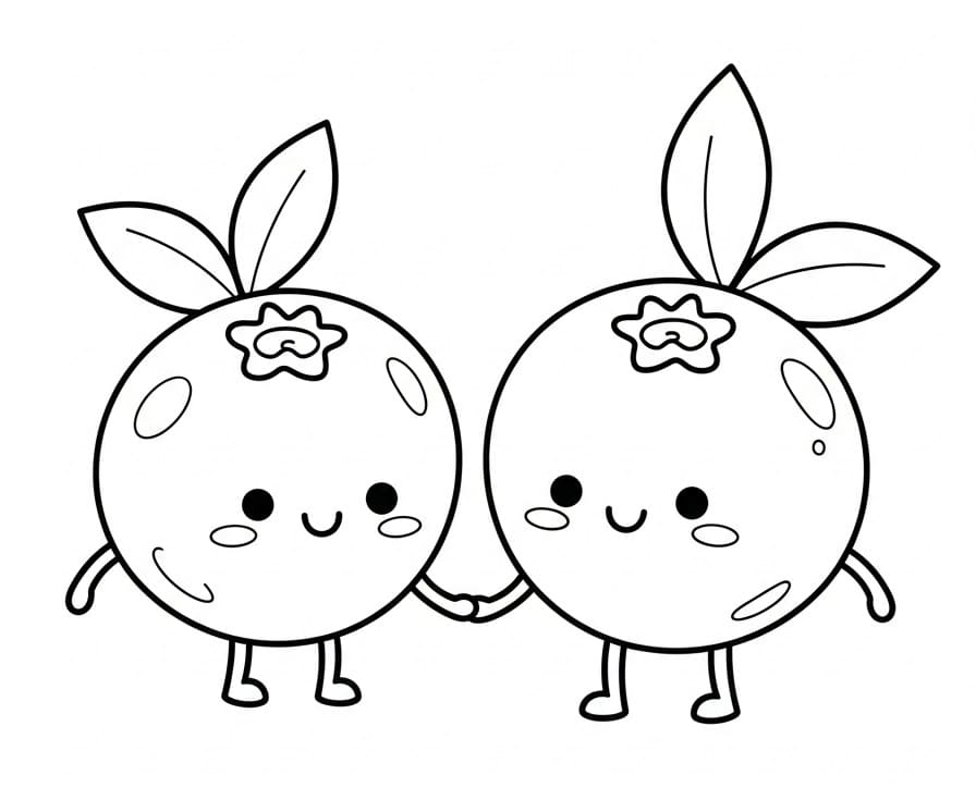 Coloriage Jolies myrtilles