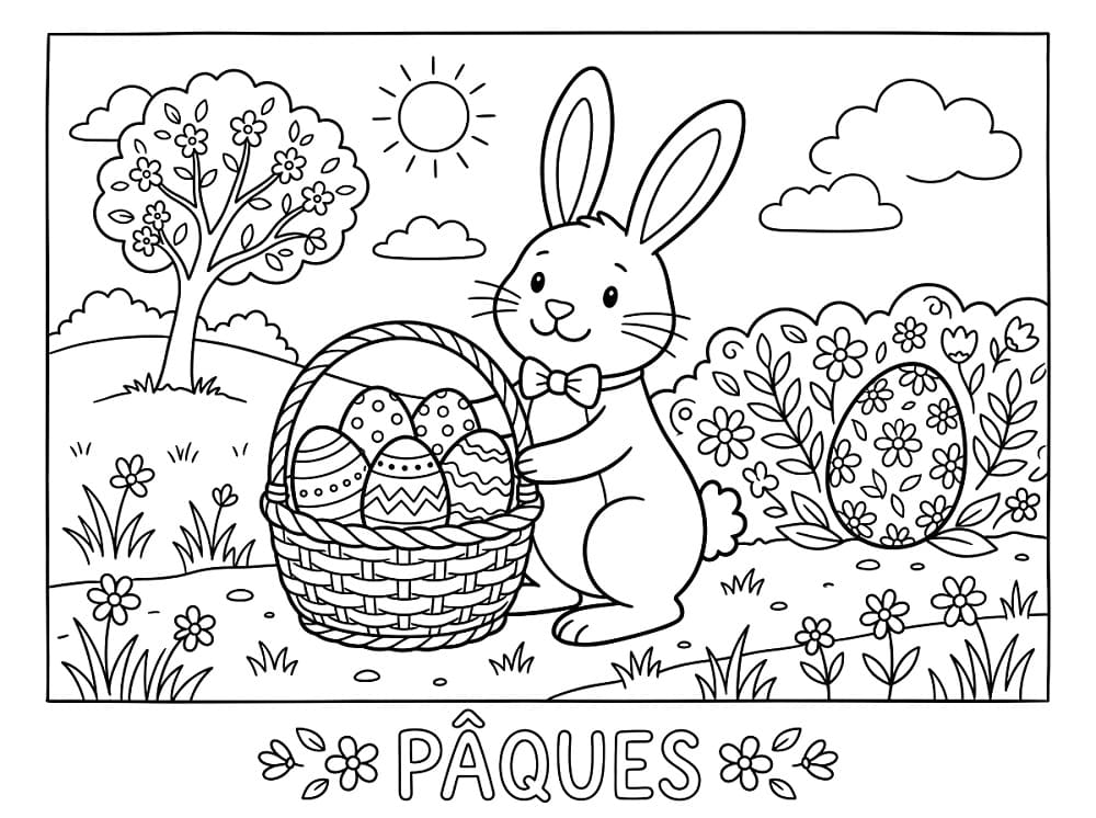 Coloriage Jour de Pâques