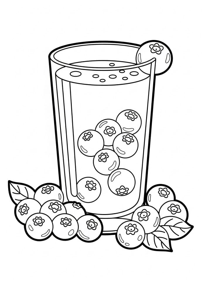 Coloriage Jus de myrtille