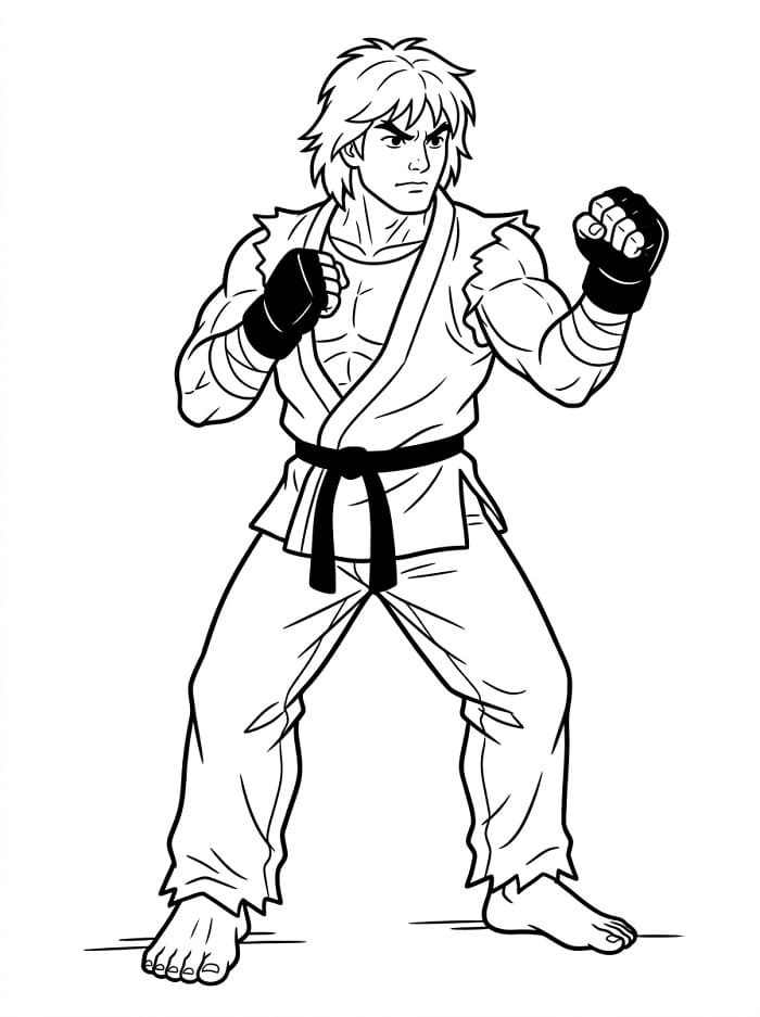 Coloriage Ken Street Fighter