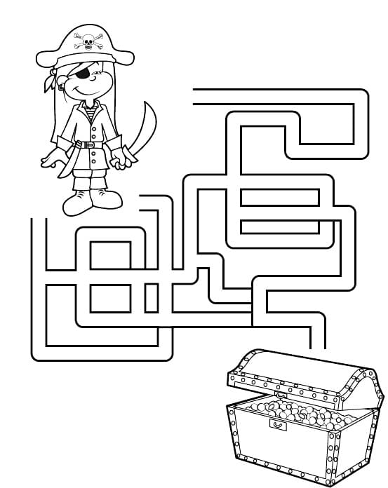 Coloriage Labyrinthe de pirates