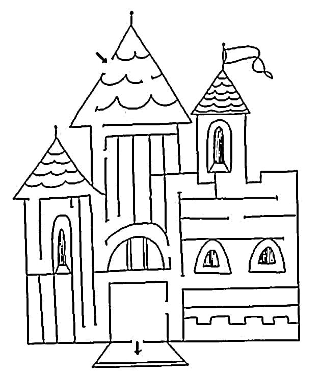 Coloriage Labyrinthe du château