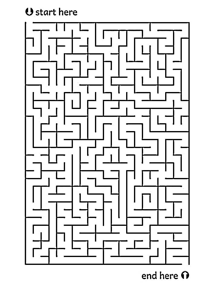 Coloriage Labyrinthe facile