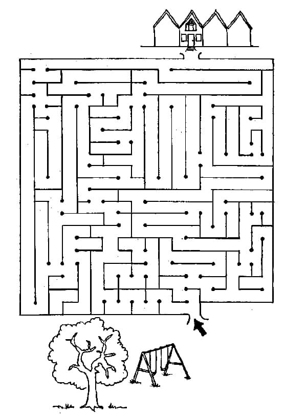 Coloriage Labyrinthe Pour les Enfants