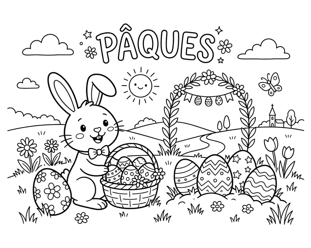 Coloriage Le mois de Pâques