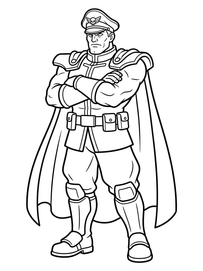 Coloriage M. Bison Street Fighter