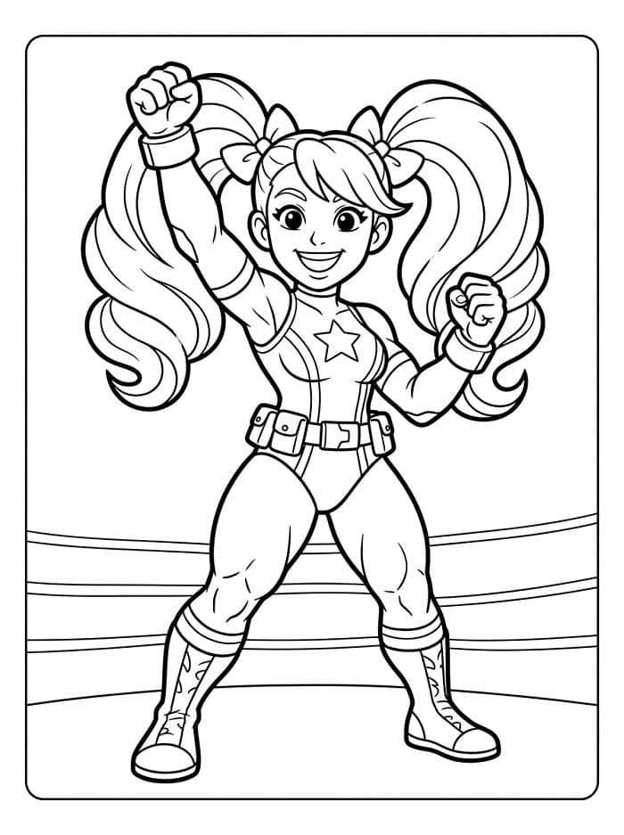 Coloriage Mika Street Fighter