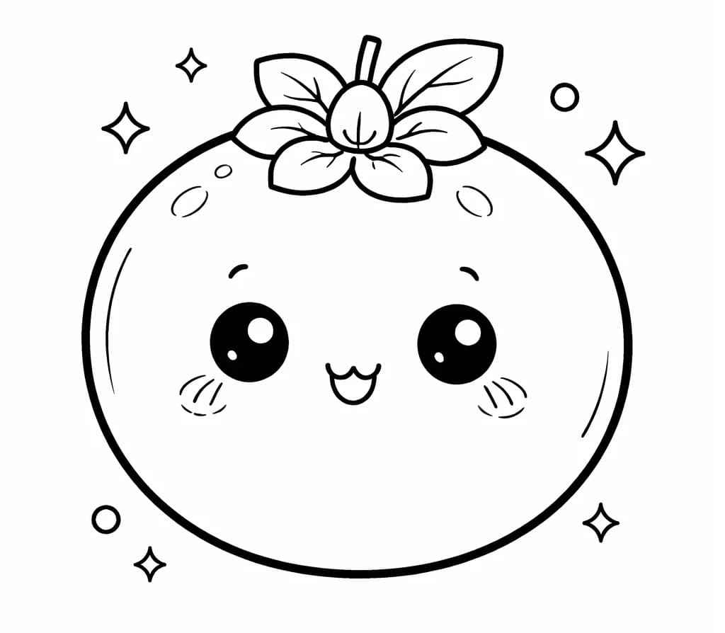 Coloriage Myrtille kawaii