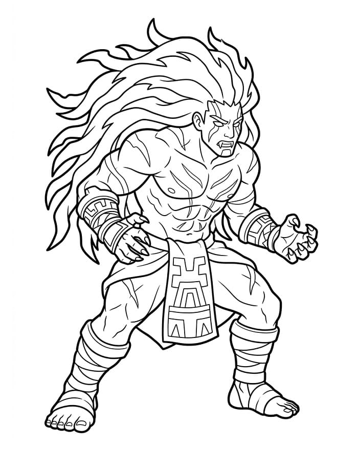 Coloriage Necalli Street Fighter