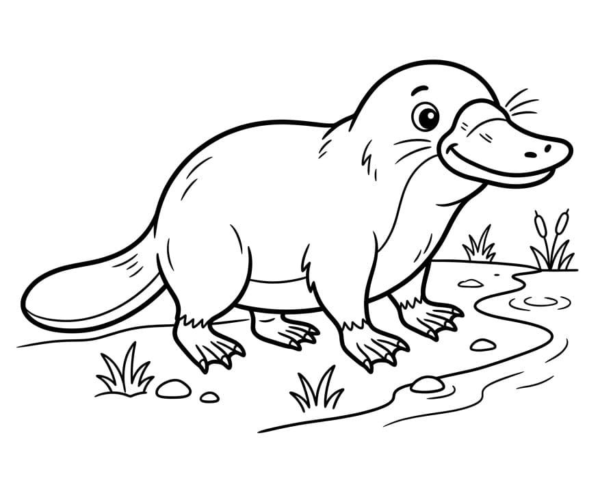 Coloriage Ornithorynque