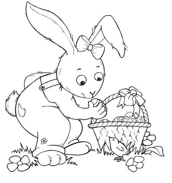 Coloriage Pâques Gratuit Pour les Enfants