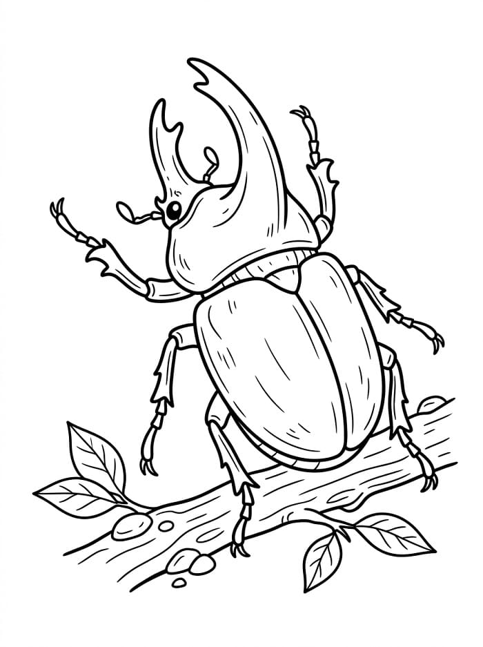 Coloriage Scarabée Imprimable Gratuit