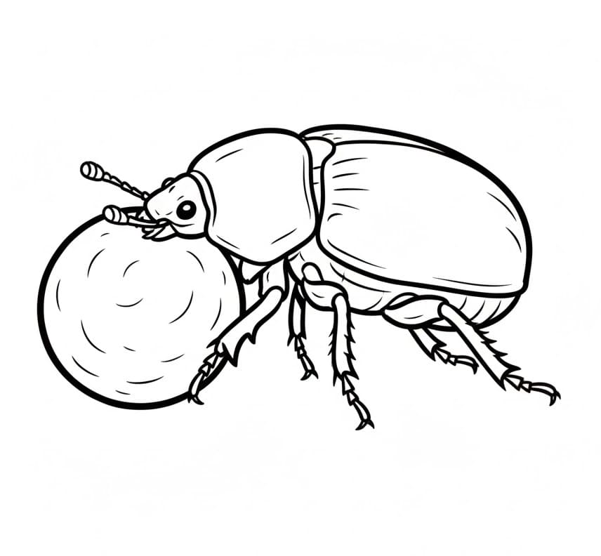 Coloriage Scarabée Imprimable Pour les Enfants