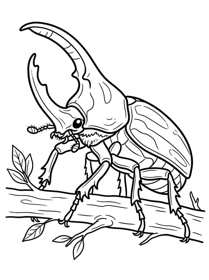 Coloriage Scarabée Imprimable