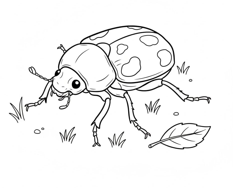 Coloriage Scarabée Pour Enfants