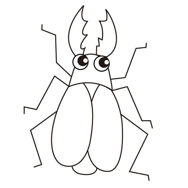 Coloriage Scarabée pour les enfants de 3 ans