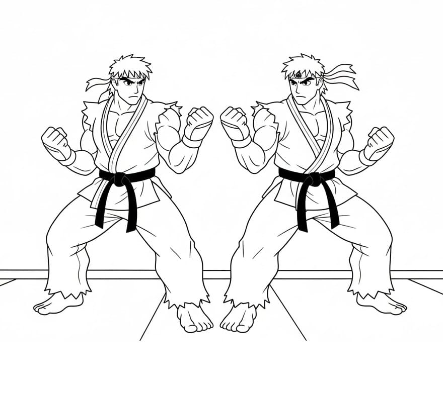 Coloriage Street Fighter 1
