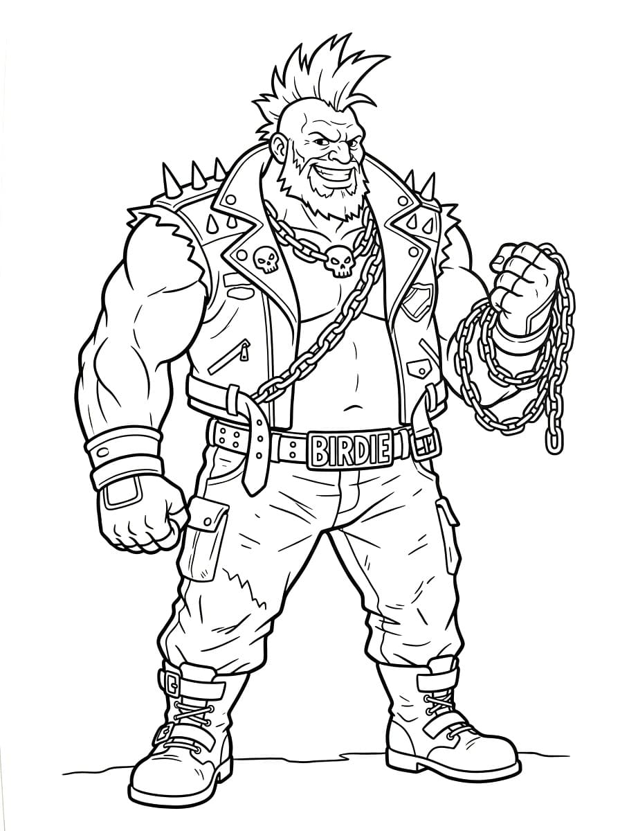 Coloriage Street Fighter Birdie
