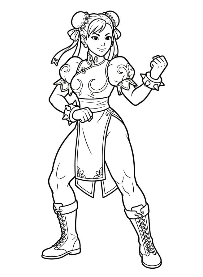 Coloriage Street Fighter Chun Li