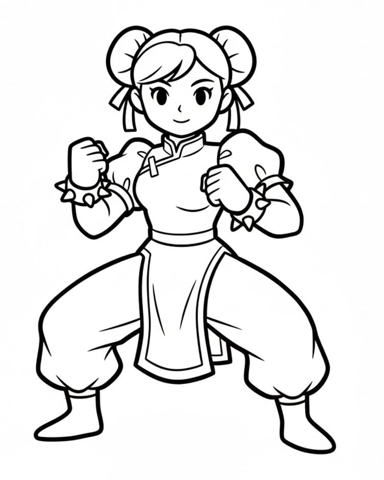 Coloriage Street Fighter Imprimable Gratuit Pour les Enfants