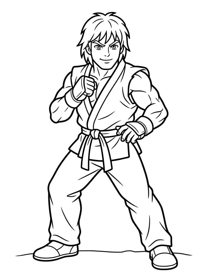 Coloriage Street Fighter Ken