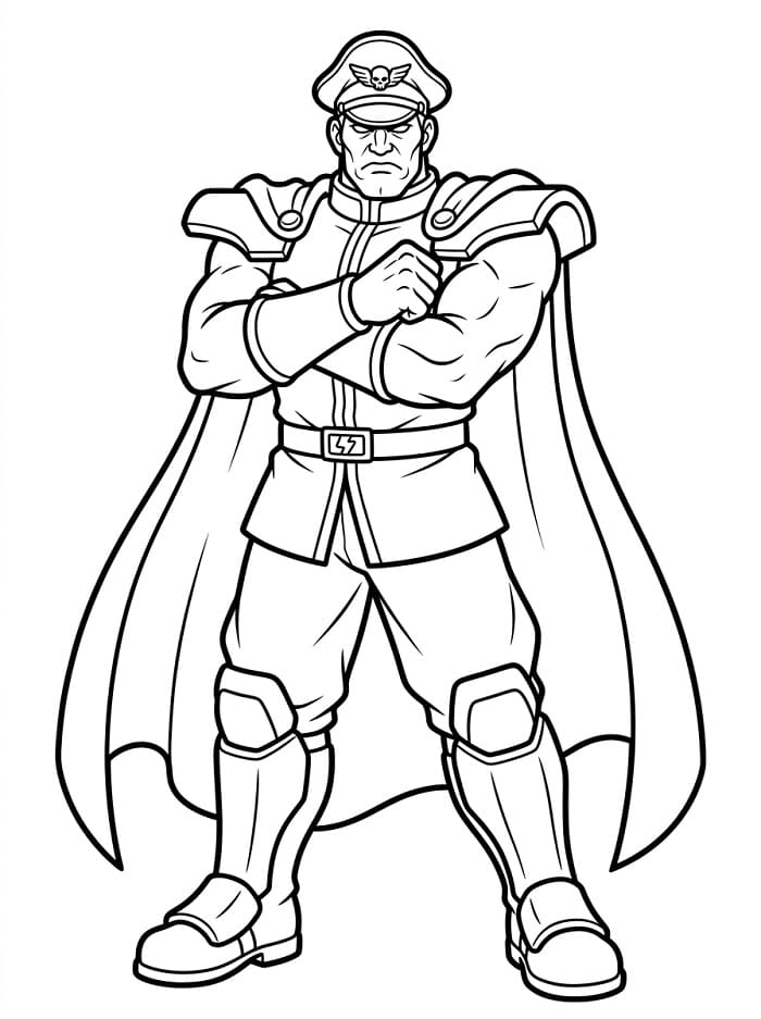 Coloriage Street Fighter M. Bison