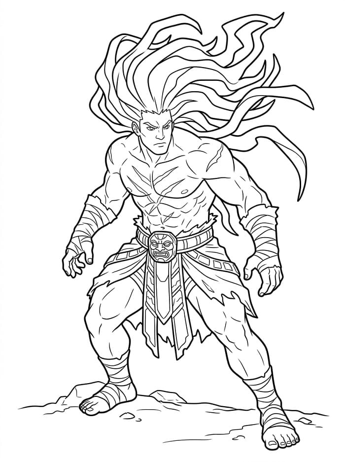 Coloriage Street Fighter Necalli