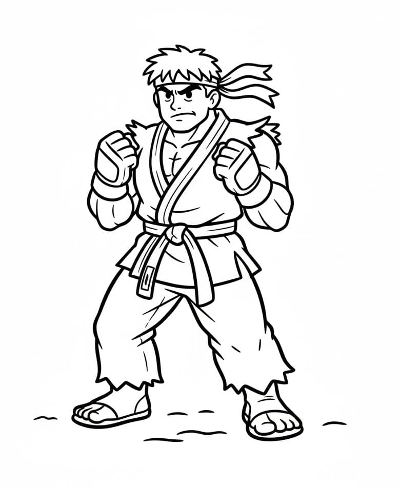 Coloriage Street Fighter Pour les Enfants