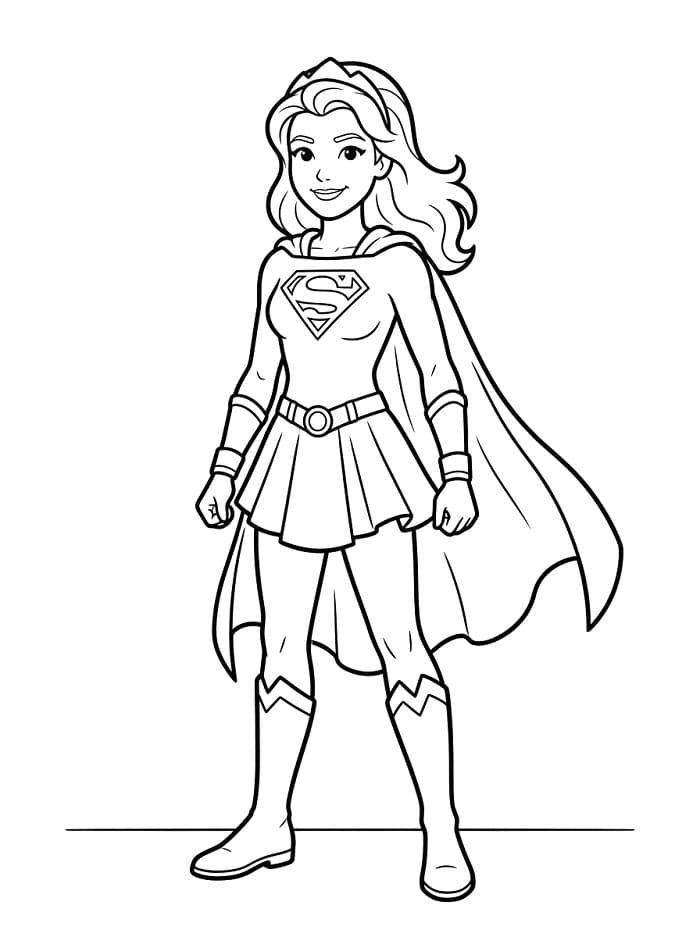 Coloriage Supergirl animée