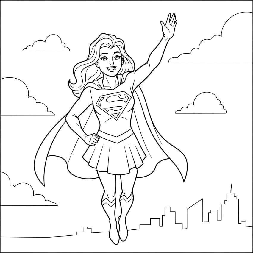 Coloriage Supergirl Gratuit