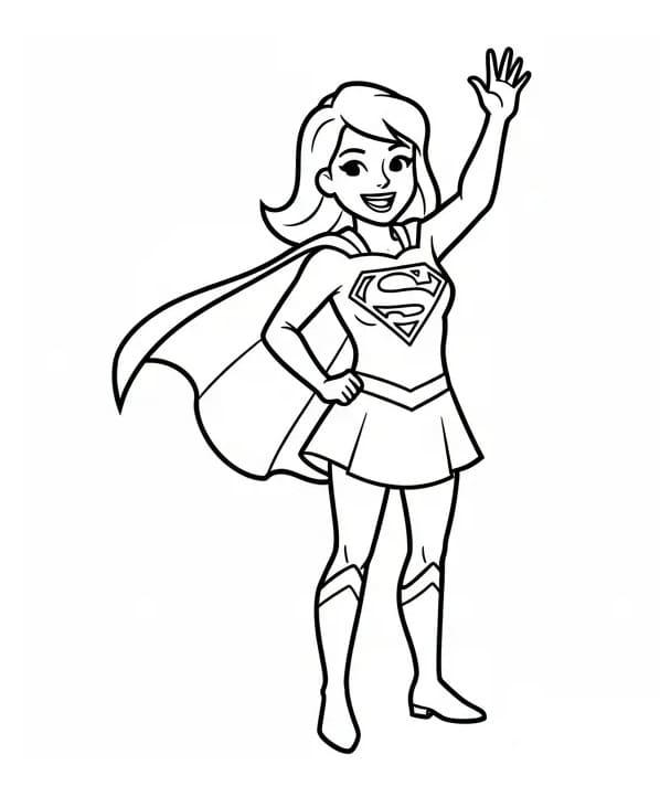Coloriage Supergirl Imprimable